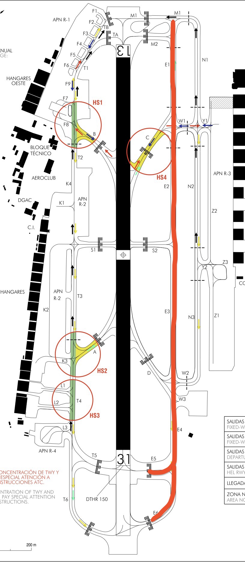 <p>Taxiway on the east side of the runway</p>