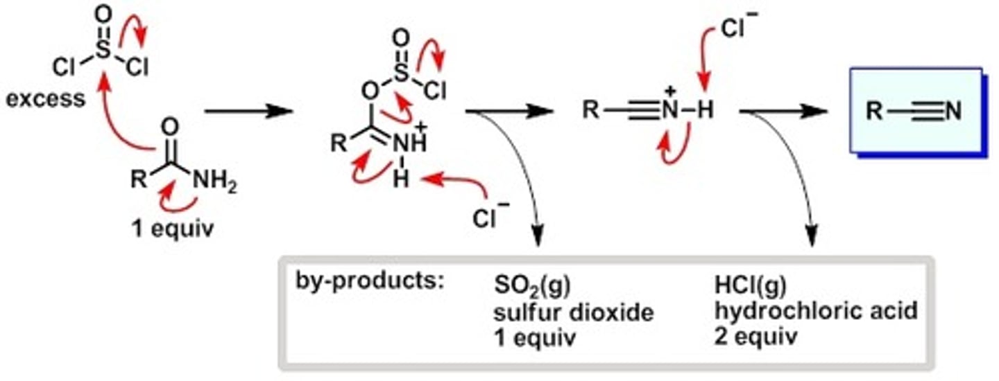 <p>Amide to Nitrile</p>