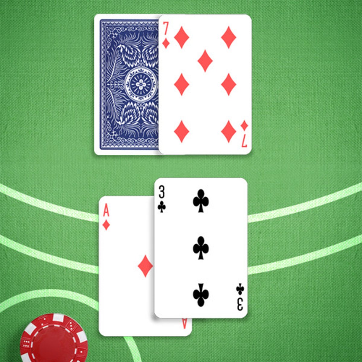 <p>You: 14</p><p>Dealer's Upcard: 7</p>