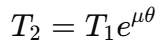 <p><span>T</span><sub><span>1</span></sub><span></span> smaller tension<br><span>T</span><sub><span>2</span></sub><span></span> larger tension<br><span>μ</span> coefficient of friction<br><span>θ</span> wrap angle in radians</p>