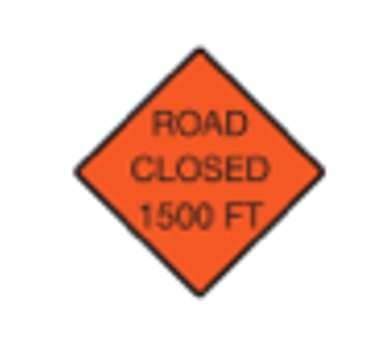 <p>What does a Road Closed sign indicate?</p>