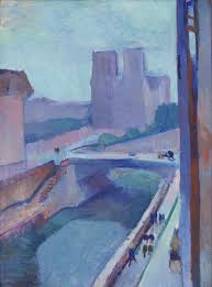 <p>Matisse, Notre- Dame, une fin d’apres-midi, 1902, Oil on paper mounted on canvas, 72 × 55 cm</p>