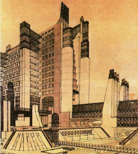 <p>Citta Nuova (New City), Antonio Sant’Elia and Mario Chiattone (1914)</p>