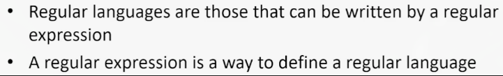 <p><span>All regular expressions have regular languages associated with themf</span></p>