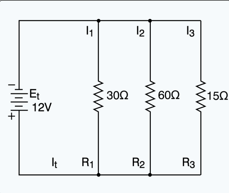 <p>(<span style="color: rgb(0, 0, 0);"><mark data-color="#e2fa00" style="background-color: rgb(226, 250, 0); color: inherit;">Refer to Figure 13.</mark></span>) Determine the total current flow in the circuit.</p>