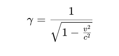 <p><span><span>Relativistic Correction (γ — Gamma)</span></span></p>