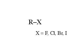 <p>Carbon bonded to a halogen</p>