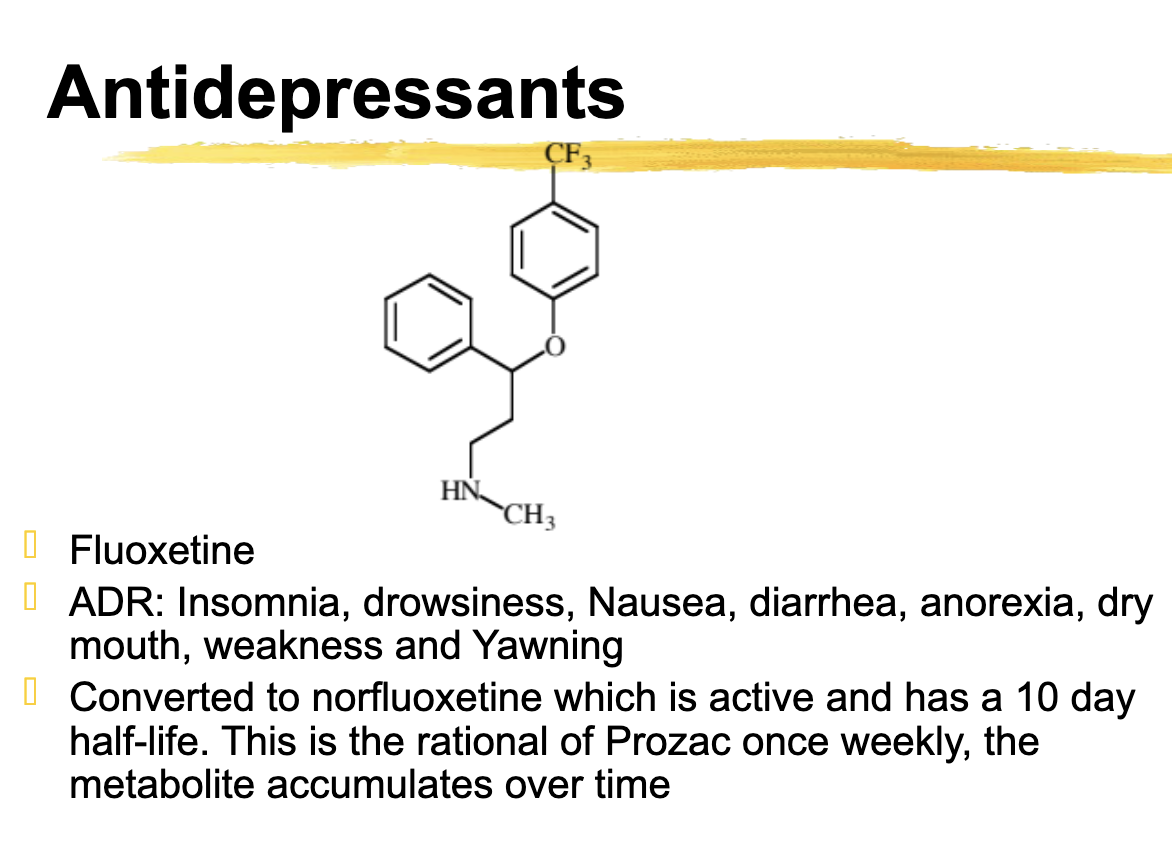 <p>Insomnia, drowsiness, Nausea, diarrhea, anorexia, dry mouth, weakness and Yawning</p>