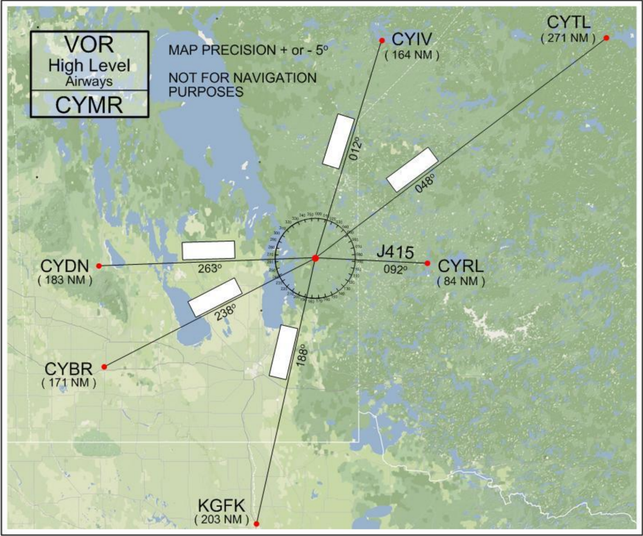 <p>Label all routes from the high level VOR chart</p>