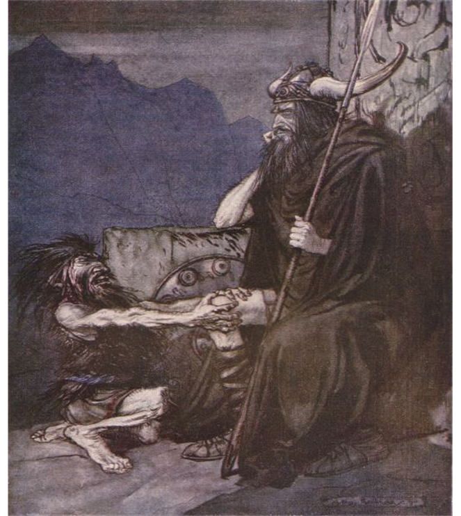 Arthur Rackham, Illustration from Richard Wagner's "The Ring," published 1912