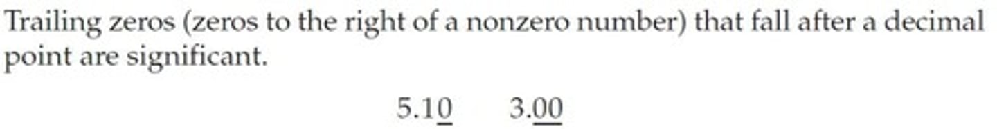 <p>Add to the precision of the measurement when they follow a decimal point.</p>