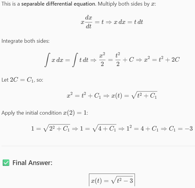 <p>x(t) = sqrt(t²-3)</p>