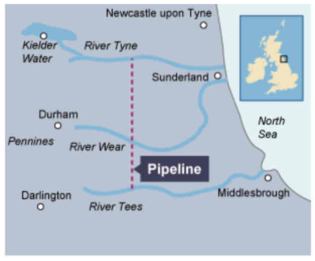 <p><span>The rainwater collected there travels south and is released into rivers to flow to nearby cities including Durham, Sunderland and Darlington.</span></p>