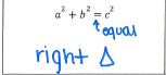 <p>if a²+b²=c² its a right triangle</p>