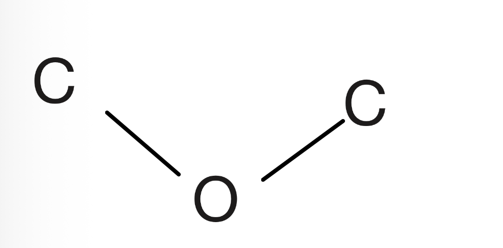 <p>Oxygen connected to two carbons of which have to be sp<sup>3</sup> </p>