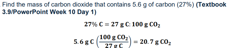 <p>mass of element/ percentage x 100</p>