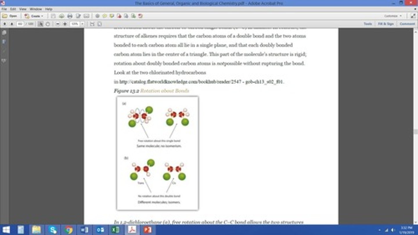 <p>Multiple bonds (double bonds for alkenes and triple bonds for alkynes).</p>