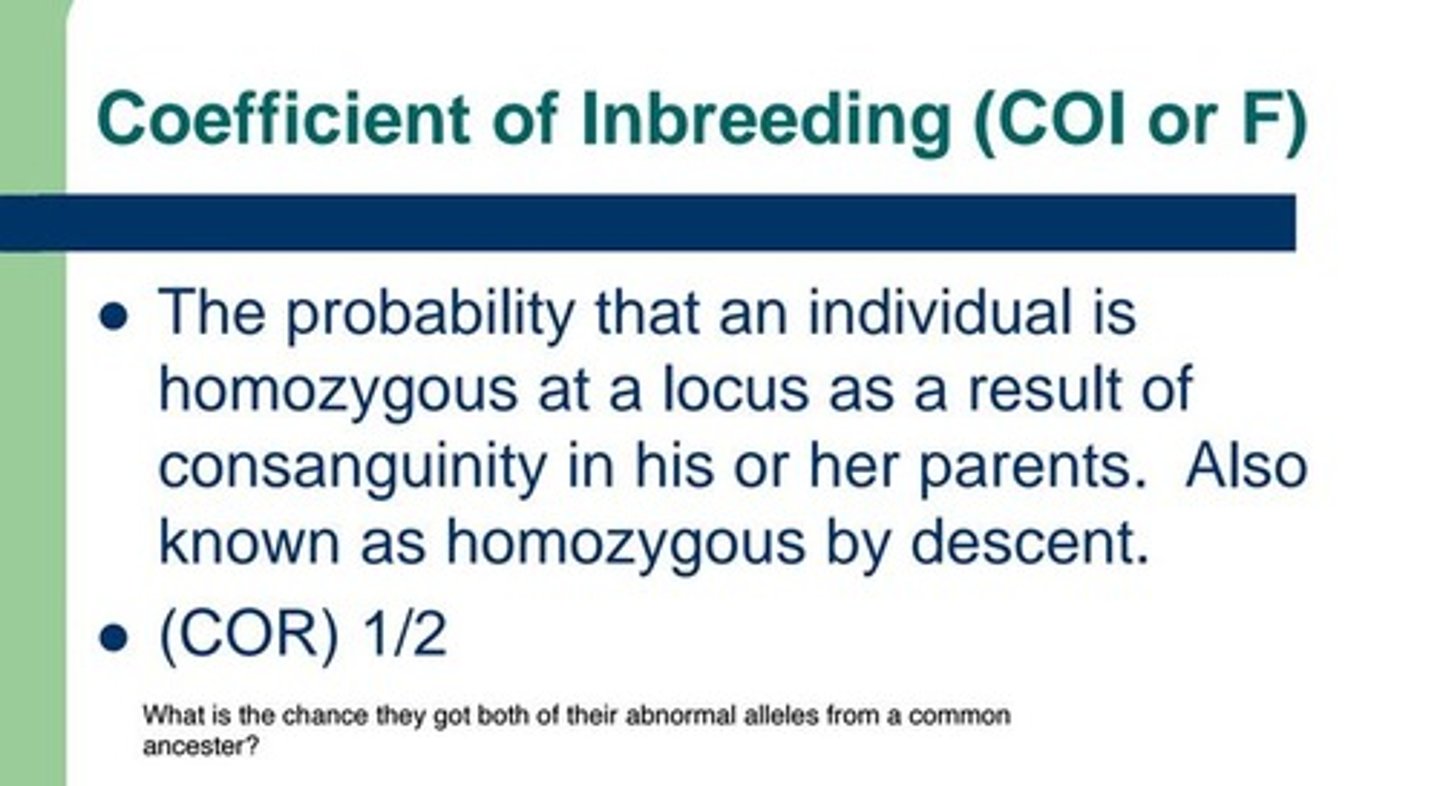 <p>Measures genetic similarity between individuals, with higher values indicating greater inbreeding risk.</p>