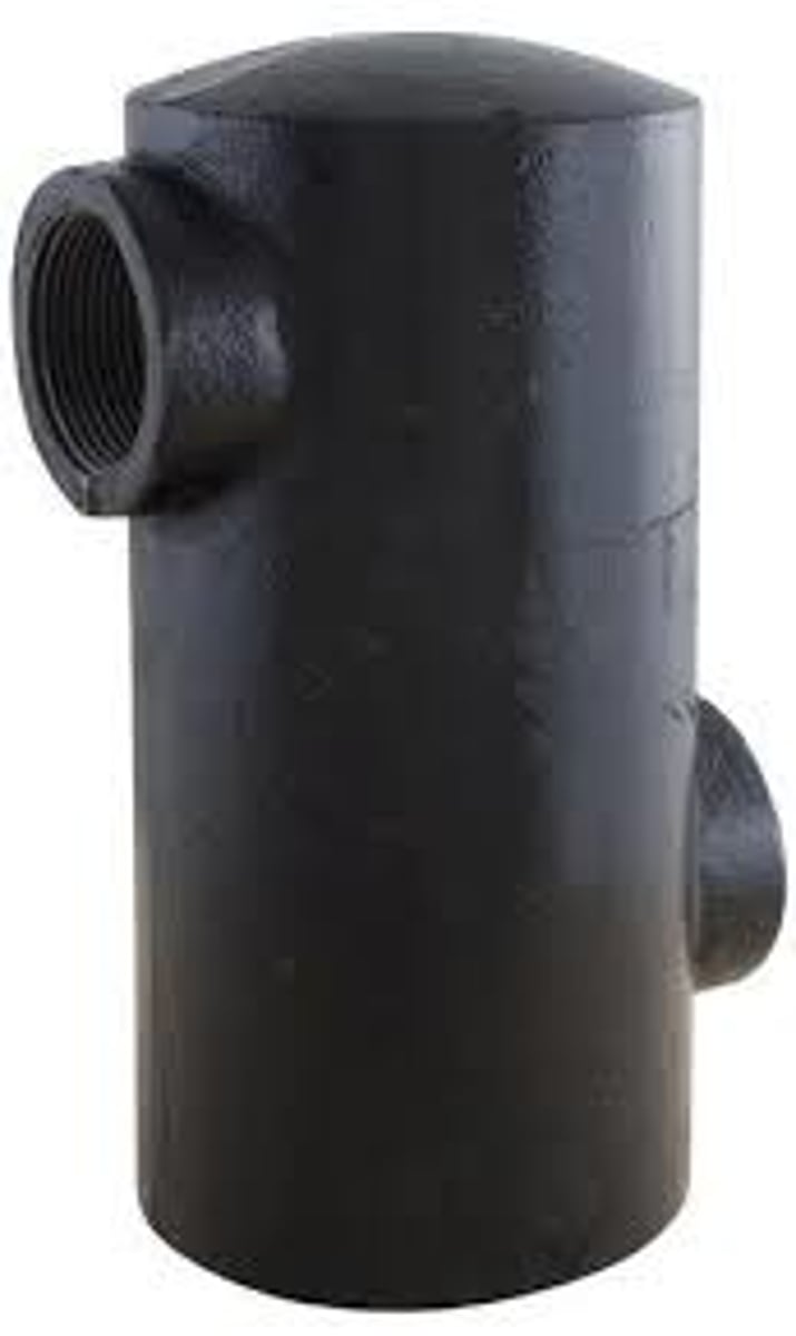 <p>a cylindrical trap closed on the bottom and having a cover plate for access, usually installed on the drain line from a bathtub</p>