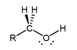 <p>One alkyl group is attached to the carbon with the -OH group</p>