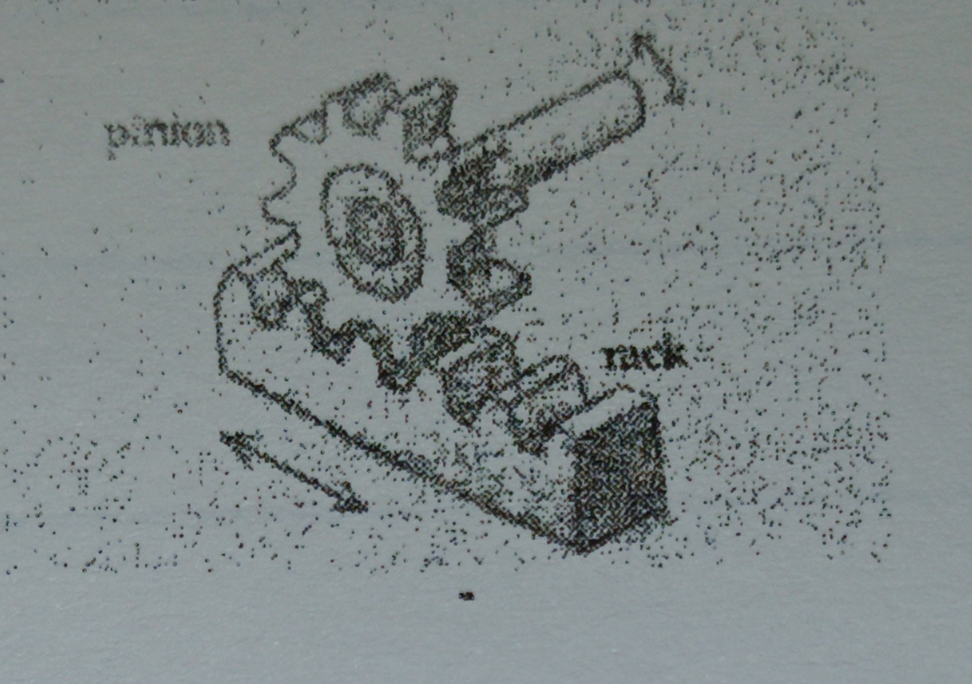 <ul><li><p>Changes rotary motion into linear motion</p></li><li><p>Used in steering mechanism of car</p></li></ul>