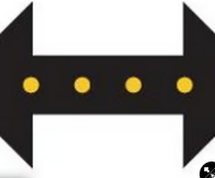 Human Activity signs: Lamps in a straight line or bar is called "caution" mode