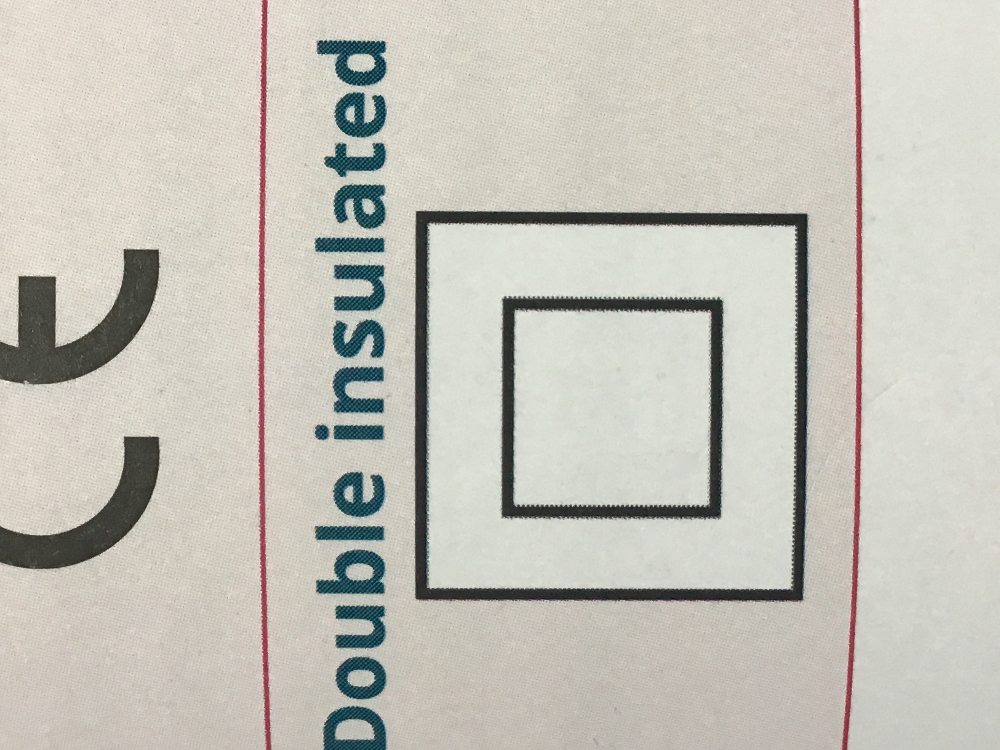 <p>Double insulated </p>