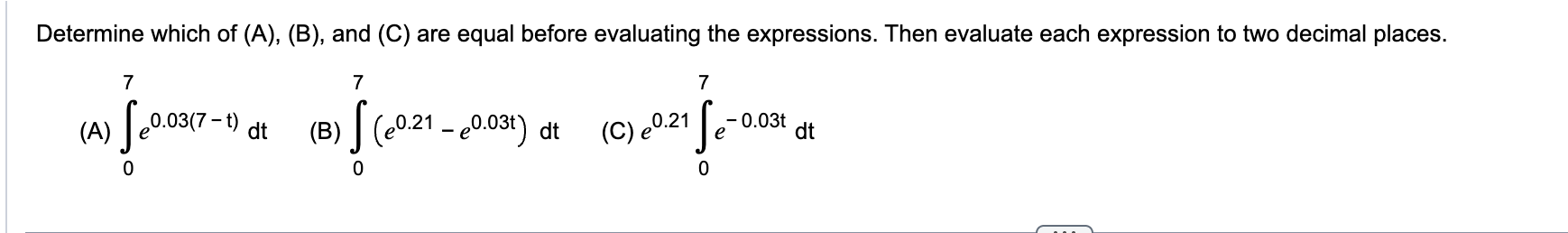<p>How come A and C are equal and B isn’t? </p>