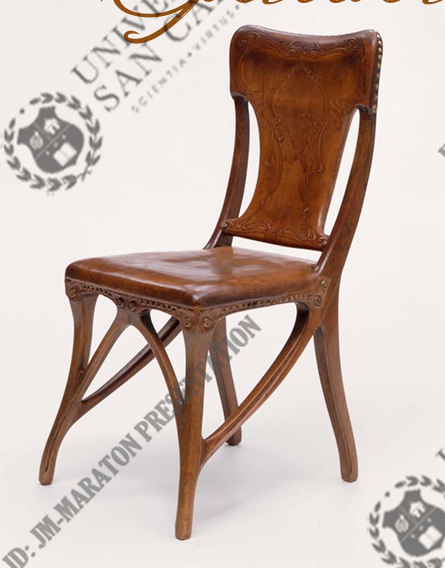 <p>One of the most prominent Art Nouveau furniture designers. He was greatly influenced by <strong>Rococo styles</strong>. He tended towards classical forms, and his motifs were <span style="color: red"><strong>abstracted plant forms.</strong></span></p>