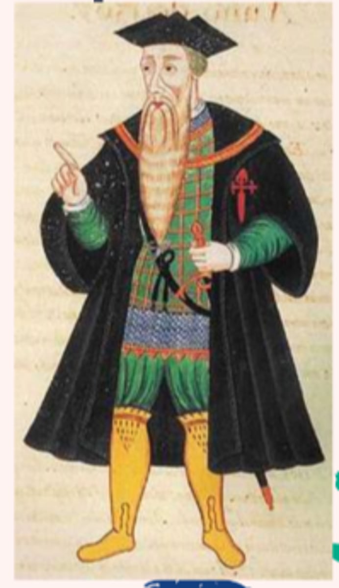 <p>- Albuquerque in India<br>- Mughal Empire<br>- Portuguese take over Goa off the coast of India, which would become military base<br>- Trading port with India<br>- Instead of Italy being in charge of trade between Europe and Asia, the Portuguese are now b/c Goa<br>- Portuguese made small impact on Asia<br>- Not tolerant of their ways</p>