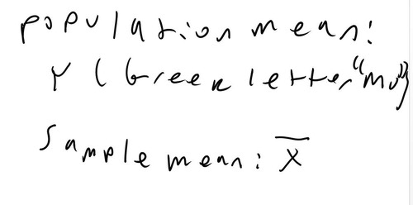<p>The sample mean usually assumes a simple random sample. The mean is computed by ∑x/n.</p>