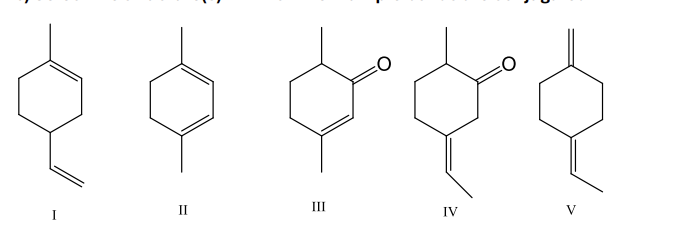 <p>Select the structure(s) in which the multiple bonds are conjugated.</p>