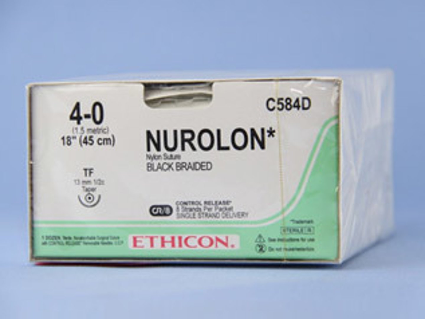 <p>type: braided nylon polymer</p><p>Package color: MINT GREEN</p><p>suture color: VIOLET / GREEN / UNDYED</p><p>usage: neurosurgery</p><p>-multifilament non absorbable</p><p>NON ABSORBABLE</p><p>tensile strength: very high</p><p>tissue reaction: minimal</p>