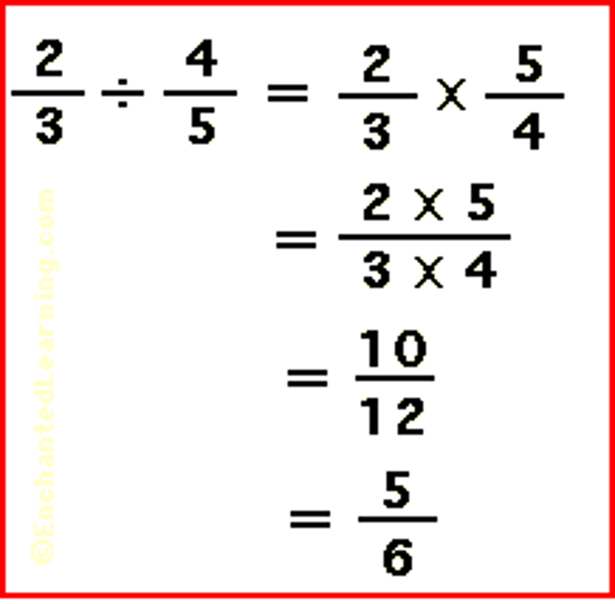 <p>Keep, Change, Flip! Then multiply fractions!</p>