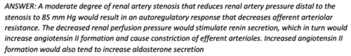 <p>B) Afferent arteriolar resistance</p>