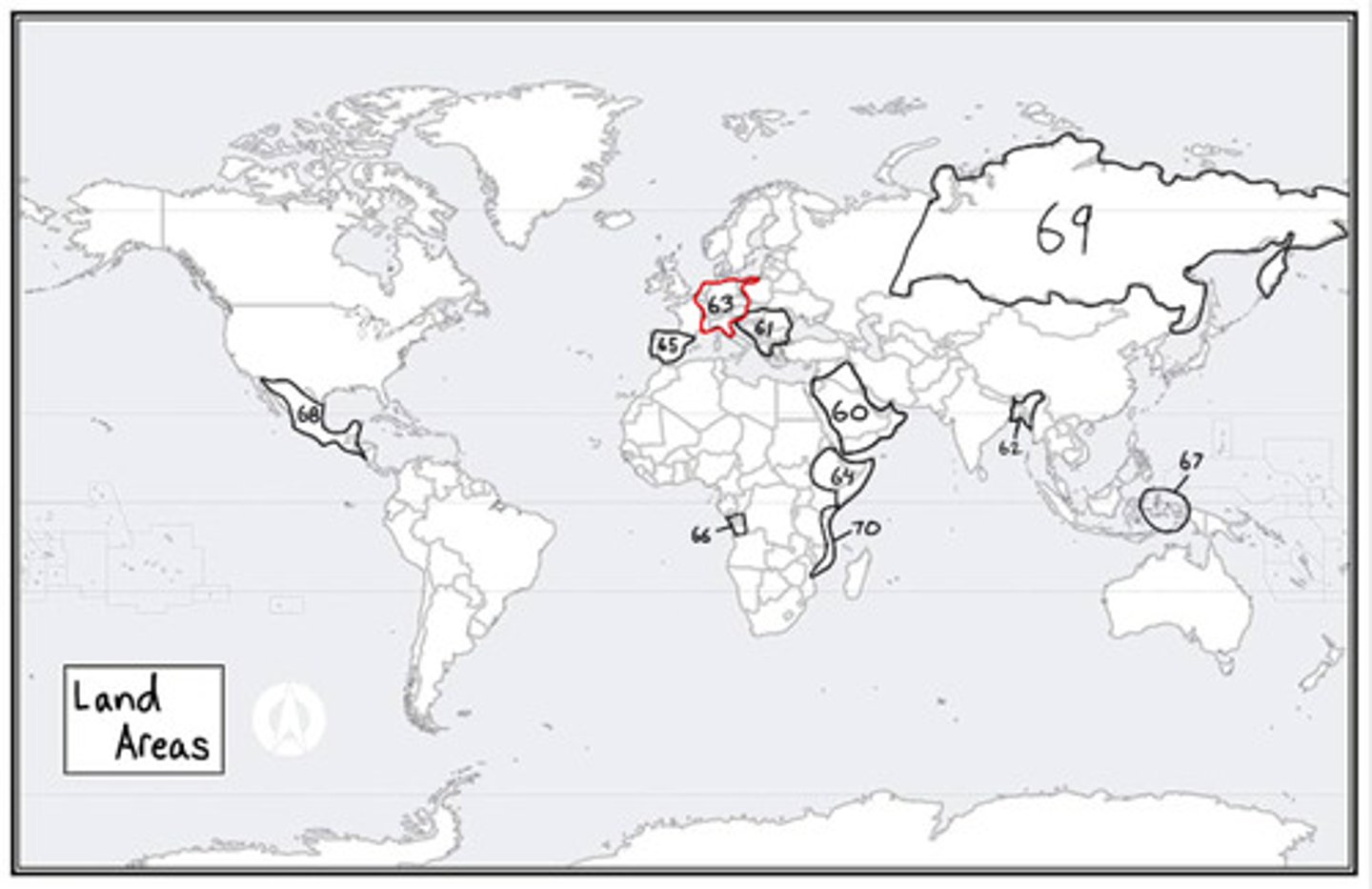 <p>What is #63? (land areas)</p>