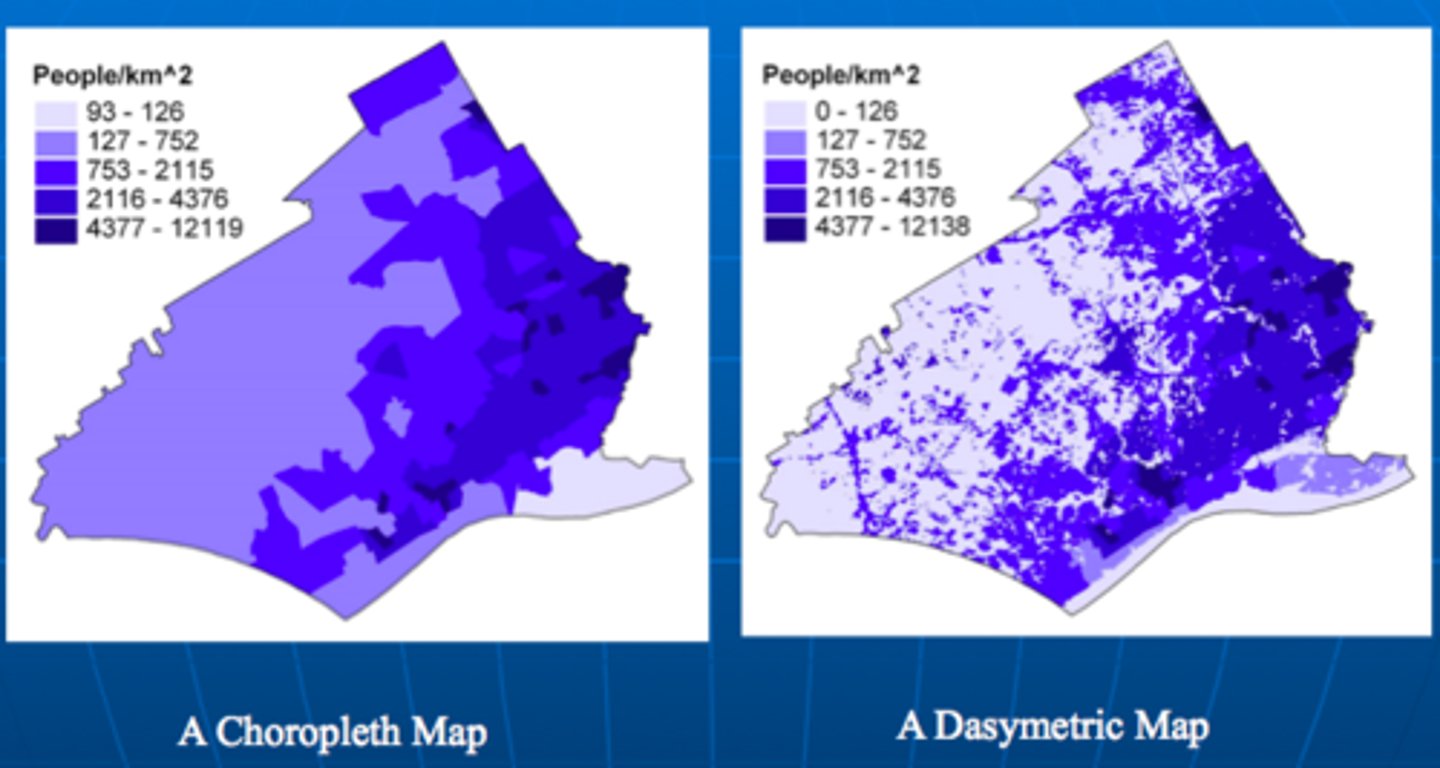 <p>a map that uses statistics and additional information to delineate areas of homogeneous values, rather than following administrative boundaries</p>