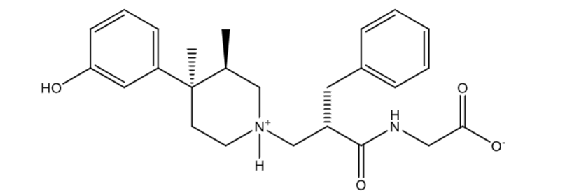 <p>PAMORA</p><p>undergoes amide hydrolysis by intestinal flora to an active metabolite</p><p>zwitterion - not well absorbed</p><p>oral admin</p><p>indicated for the acceleration of time to upper and lower GI recovery following large or small bowel resection surgery with primary anastimosis</p>