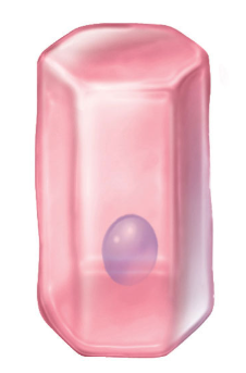 <p>column-like. taller than it is wide</p>