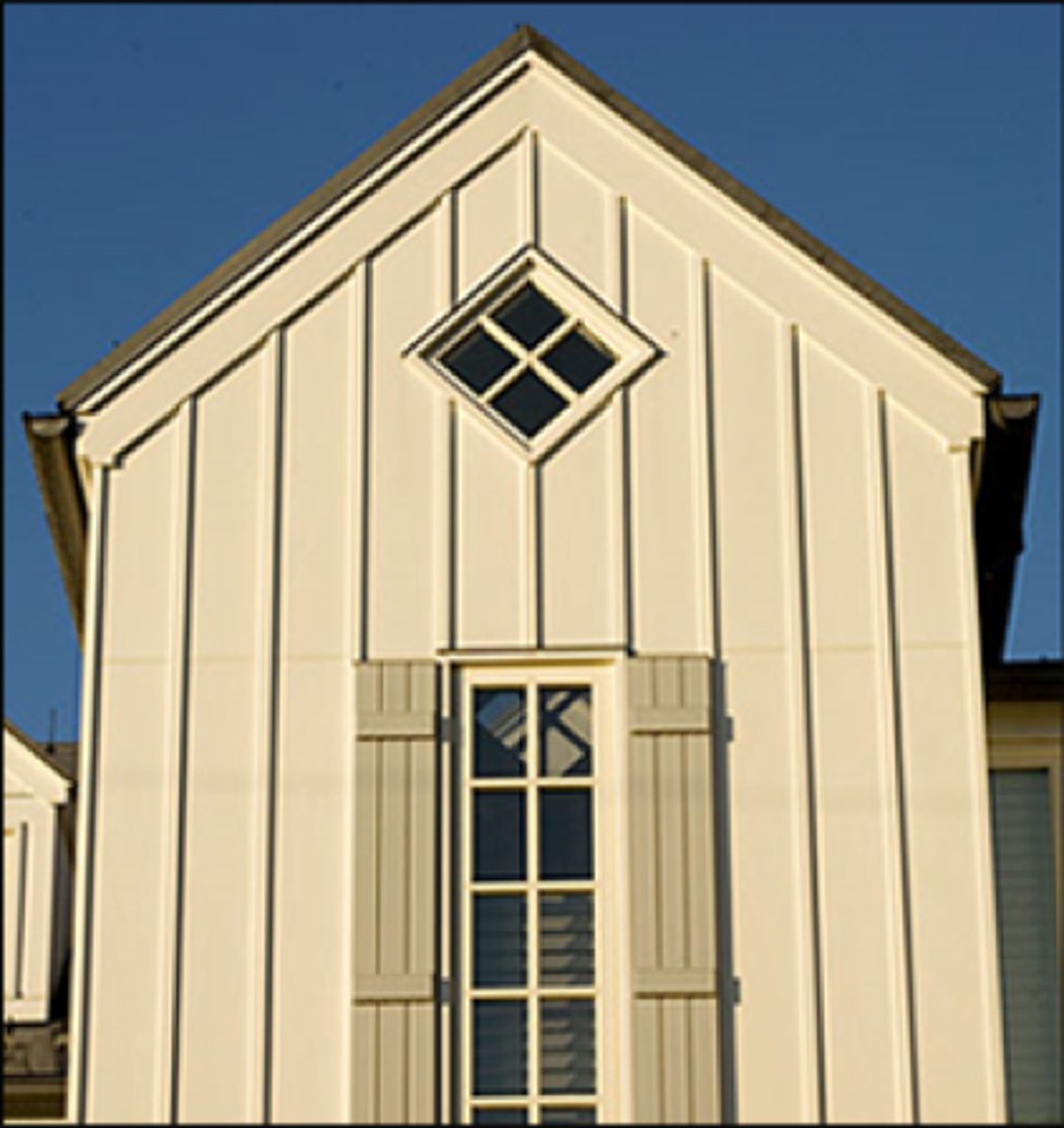 <p>board and batten siding</p>