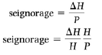 <p>Govt revenue as a result of money printing </p>