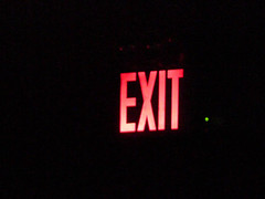 departure; exit