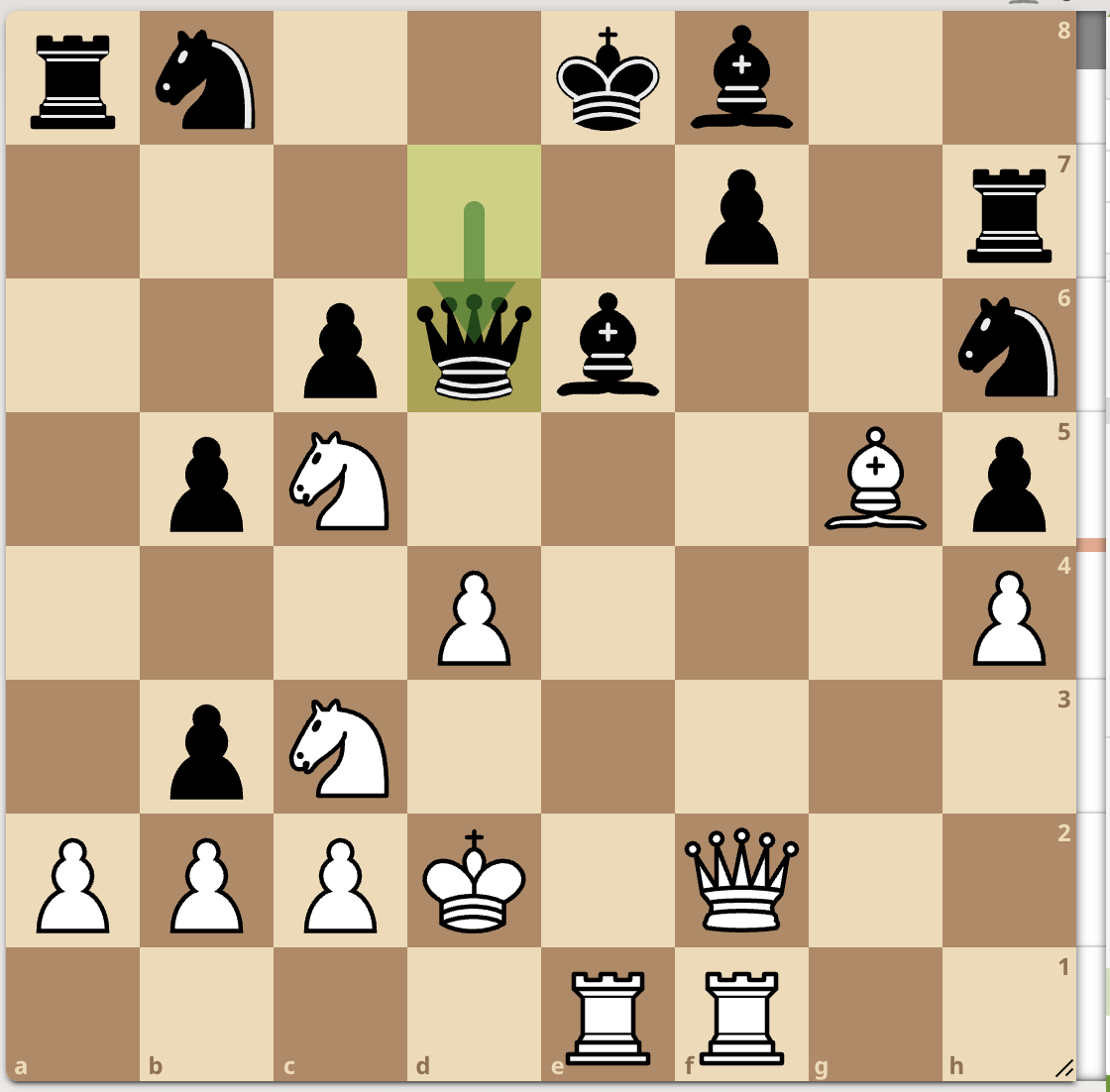 <p>…Qxd6</p>