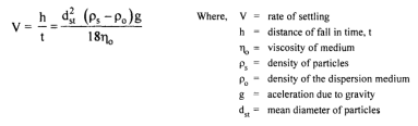 <p>Follows Stoke’s law</p>