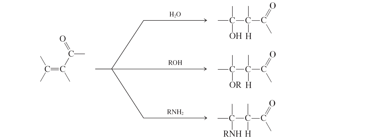 <p>water, alcohols, and amines</p>