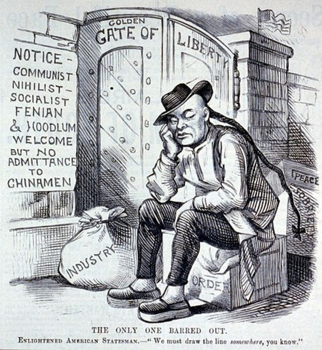 <p>Anti-Irish sentiment, Chinese Exclusion Act, White Australia Policy</p>