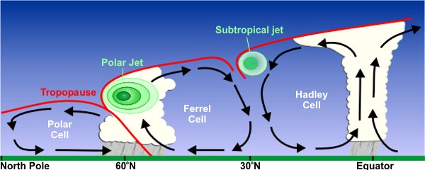 <p>Strongest jet stream, at mid-latitudes.</p>