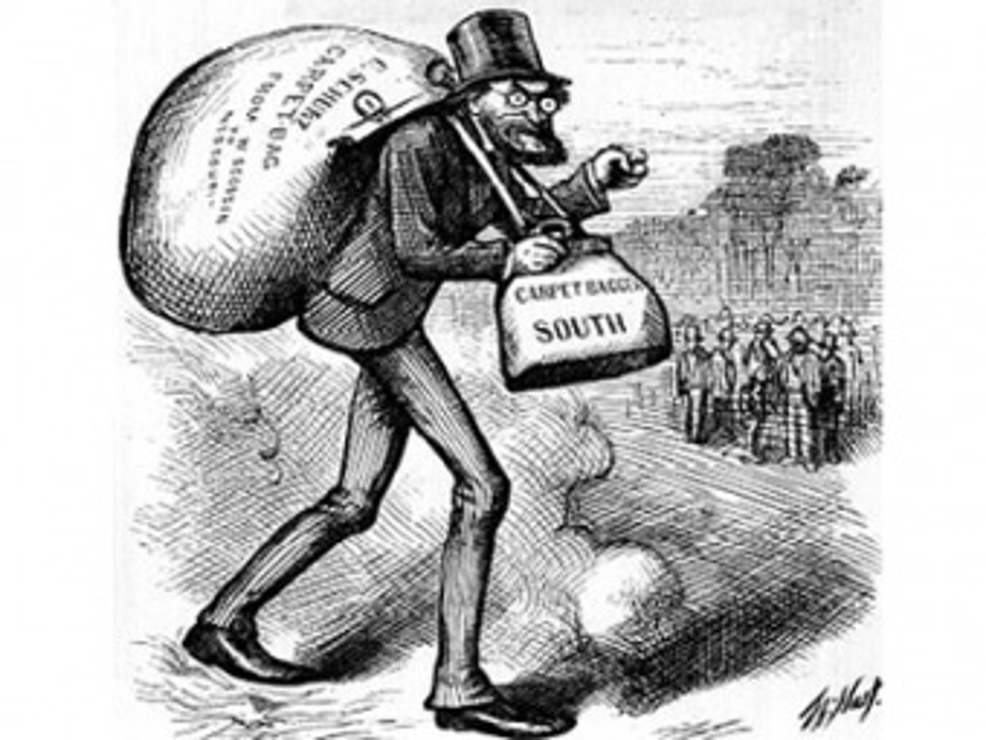 <p>What was the term for a northerner who went to the South immediately after the Civil War; especially one who tried to gain political advantage or other advantages from the disorganized situation in southern states (as viewed from the southern perspective)?</p>