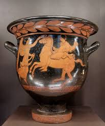 <p>Greek pottery shape for mixing wine and water together</p>