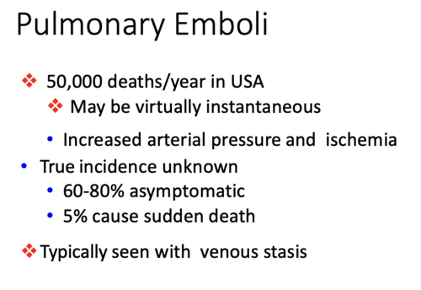 <p>Pulmonary Emboli</p>
